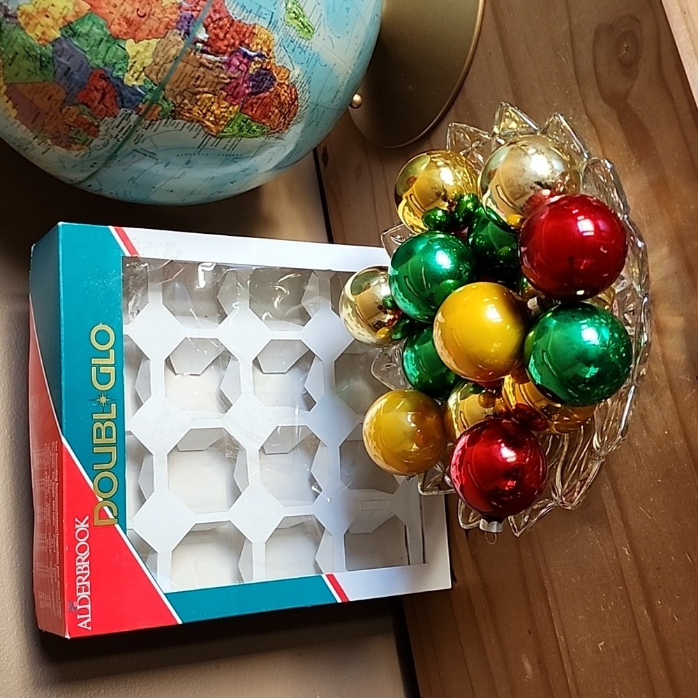 Vintage NOMA Double Glo glass Christmas ornaments